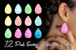 Sublimation earring bundle watercolor texture background Product Image 1