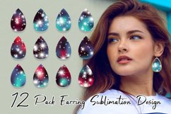 Sublimation earring bundle gradient dark color sparkle Product Image 1