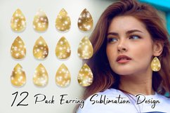 Sublimation earring bundle gradient gold sparkle Product Image 1