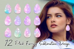 Sublimation earring bundle background bokeh pink Product Image 1