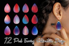Sublimation earring bundle gradient patriot color Product Image 1