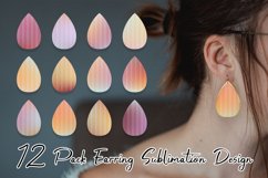 Sublimation earring art deco pattern gradient pastel color Product Image 1