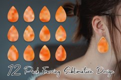 Sublimation earring bundle grid pattern gradient orange Product Image 1