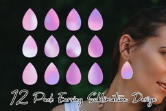Sublimation earring bundle gradient pink color background Product Image 1