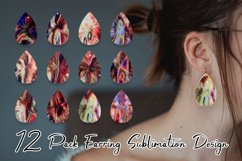 Teardrop earring sublimation colorful metallic sparkle Product Image 1