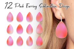 Sublimation earring bundle color gradient pink Product Image 1