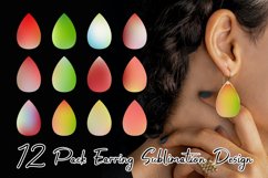 Sublimation earring bundle blur gradient bright color Product Image 1