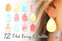 Sublimation earring bundle texture watercolor background Product Image 1
