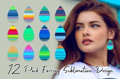 Sublimation earring bundle blur gradient bright color Product Image 1