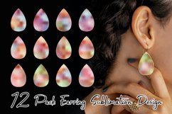 Sublimation earring bundle grid pattern gradient pastel Product Image 1