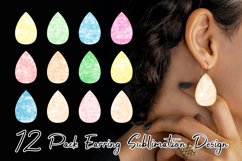 Sublimation earring bundle watercolor texture background Product Image 1