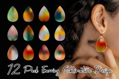 Sublimation earring bundle gradient dark ombre Product Image 1