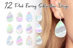 Sublimation earring bundle watercolor texture background Product Image 1