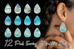 Sublimation earring bundle mermaid scales gradient color Product Image 1