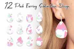 Sublimation earring bundle triangle shape background Product Image 1