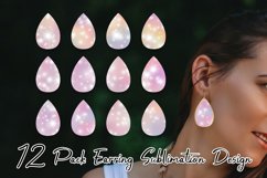 Sublimation earring bundle gradient pink color sparkle Product Image 1
