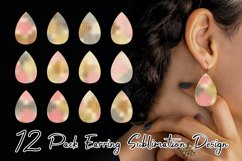 Sublimation earring bundle grid pattern gradient color Product Image 1