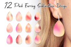 Sublimation earring bundle gradient pink color Product Image 1