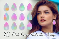 Sublimation earring bundle gradient soft pink color Product Image 1