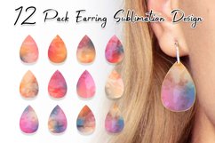Sublimation earring bundle camouflage gradient color pink Product Image 1