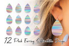 Sublimation earring bundle background blur hologram color Product Image 1