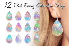 Sublimation earring bundle star pattern rainbow color Product Image 1