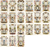 Set 1 Lettering Models from Antique Calligraphy Design Book Product Image 2