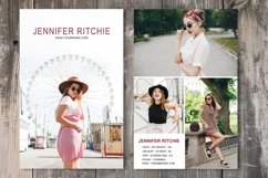 Model Comp Card Template PSD &amp; MS Word Template Product Image 1