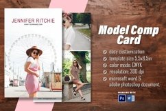 Model Comp Card Template PSD &amp; MS Word Template Product Image 3