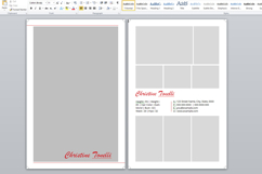 Modeling Comp Card Template Product Image 2