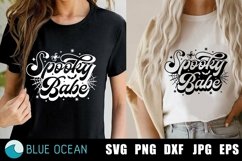 Spooky Babe SVG, Halloween SVG, Funny Shirt Design SVG, Product Image 2