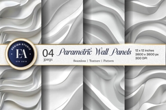 Modern 3D White Wall Panel Digital Paper Product Image 1