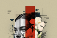 Modern Abstract Digital Collage Portrait Geometric Elements Product Image 7