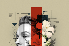 Modern Abstract Digital Collage Portrait Geometric Elements Product Image 8