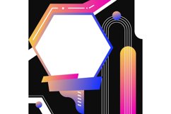 Modern abstract geometric twibbon template design Product Image 1