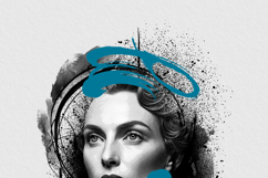 Modern Abstract Ink Splash Portrait Wall Art Photo Effect Product Image 5