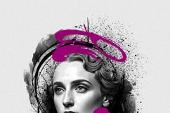 Modern Abstract Ink Splash Portrait Wall Art Photo Effect Product Image 6