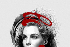 Modern Abstract Ink Splash Portrait Wall Art Photo Effect Product Image 8