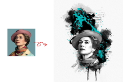 Abstract Ink Splash Portrait Wall Art Photo Effect Product Image 3