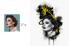 Abstract Ink Splash Portrait Wall Art Photo Effect Product Image 4