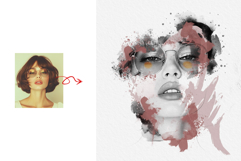 Modern Abstract Portrait Art Photo Effect Product Image 3