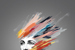 Modern Abstract Portrait Brushstroke Painting Photo Effect Product Image 7
