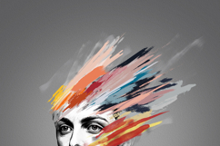 Modern Abstract Portrait Brushstroke Painting Photo Effect Product Image 5