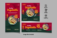 Modern and elegant food restaurant banner bundle set design Product Image 1