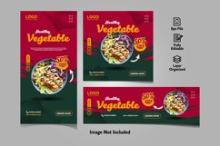 Modern and elegant food restaurant banner bundle set design Product Image 2