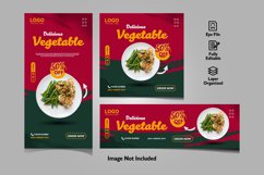 Modern and elegant food restaurant banner bundle set Product Image 1