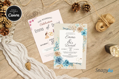 Editable Elegant Modern Beige Wedding Invitation Template Product Image 6