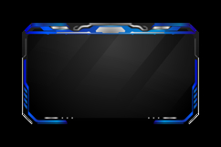 Modern blue and gray tech overlay stream gamer template scre Product Image 2