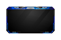 Modern blue and gray tech overlay stream gamer template scre Product Image 1