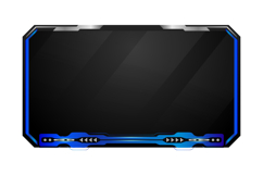 Modern blue and gray tech overlay stream gamer template scre Product Image 1